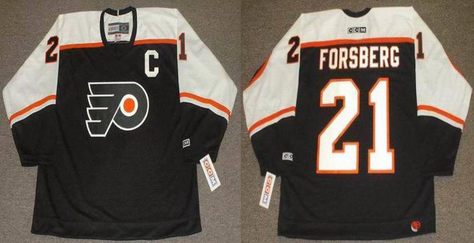 2019 Men Philadelphia Flyers 21 Forsberg Black CCM NHL jerseys